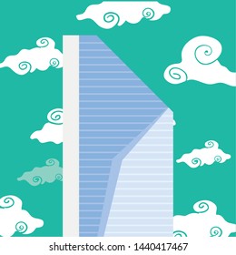 skyscraper urban city sky background
