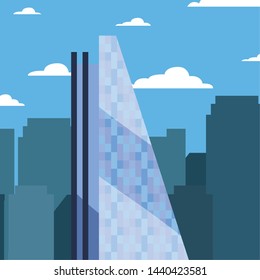 skyscraper urban city sky background