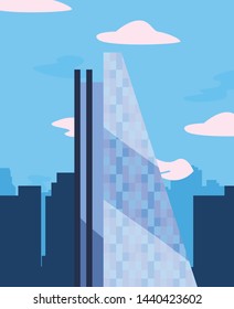 skyscraper urban city sky background