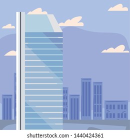 skyscraper urban city sky background