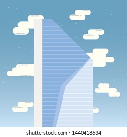 skyscraper urban tower sky background