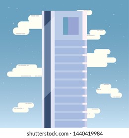 skyscraper urban tower sky background