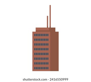 Skyscraper vector illustration. The high facade skyscrapers symbolizes urban landscapes dynamism Urban environments are shaped by multistorey structures skyscrapers The construction industry thrives