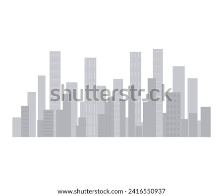 Skyscraper vector illustration. High-rise residential structures redefine cityscape with their contemporary facade Skyscraper concepts fuel ongoing evolution architectural ingenuity