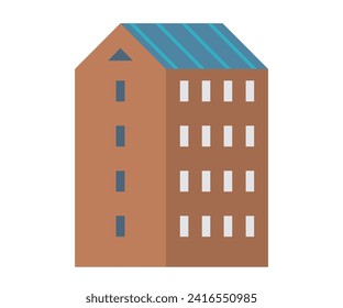 Ilustración vectorial de rascacielos. Casas de lujo dentro de rascacielos ofrecen a los residentes estilos de vida modernos y lujosos Los rascacielos de la estructura construida sirven como emblema del desarrollo urbano Perspectivas urbanas