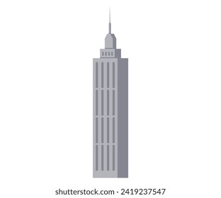 Skyscraper vector illustration. Luxury homes within skyscrapers offer residents modern and luxurious lifestyle The built structure skyscrapers serves as emblem urban development Urban perspectives