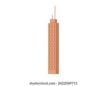 Skyscraper vector illustration. Luxury homes within skyscrapers offer residents modern and luxurious lifestyle The built structure skyscrapers serves as emblem urban development Urban perspectives