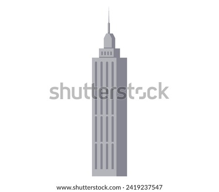 Skyscraper vector illustration. Luxury homes within skyscrapers offer residents modern and luxurious lifestyle The built structure skyscrapers serves as emblem urban development Urban perspectives