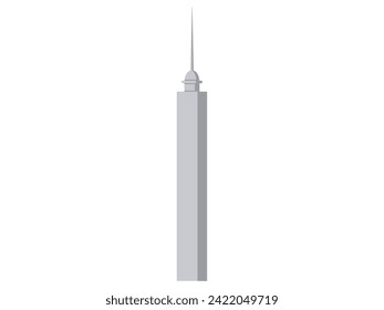 Skyscraper vector illustration. Skyscrapers in city center exemplify ever-changing face urban architecture The construction industry thrives on challenge erecting towering structures