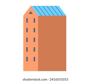 Skyscraper vector illustration. Urban perspectives are enriched by dynamic presence towering skyscrapers Real estate values appreciate with allure high-end residential properties Skyscrapers symbolize
