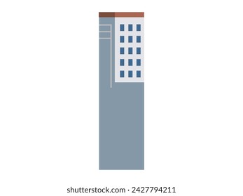 Skyscraper vector illustration. Urban perspectives are enriched by towering presence skyscrapers Real estate values soar with demand for high-end residential properties Skyscrapers symbolize ambition