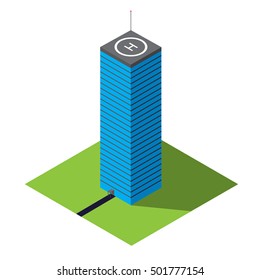 Skyscraper vector isometric illustration