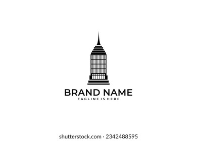 ciudad artística del logotipo vectorial de rascacielos