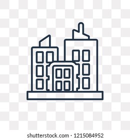 Skyscraper vector outline icon isolated on transparent background, high quality linear Skyscraper transparency concept can be used web and mobile