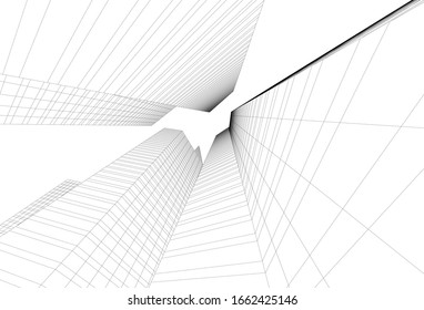 Skyscrapers city architecture buildings 3d 