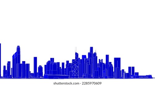 skyscrapers in the city vector illustration