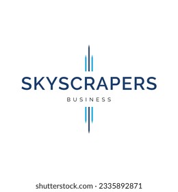 Skyscrapers Icon Logo Design Template