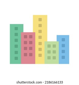 Skyscrapers icon vector image. Can also be used for Real Estate. Suitable for mobile apps, web apps and print media.