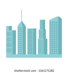 Skyscrapers Silhouette Cityscape Stock Vector (Royalty Free) 1261171282 ...