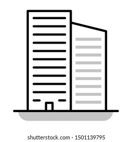skyscrapers thin line vector icon