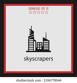 skyscrapers  vector icon