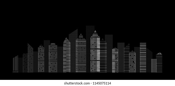 Skyscrapers. Vector illustration.