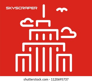 SKY-SCRAPPER BUILDING VECTOR ICON 