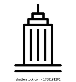 Skyscrapper Flat Icon Isolated On White Background