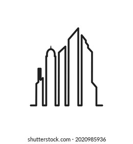 Skyscrapper icon design illustration template