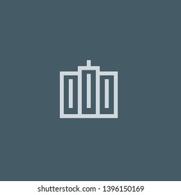 Skyscrapper vector icon. Skyscrapper concept stroke symbol design. Thin graphic elements vector illustration, outline pattern for your web site design, logo, UI. EPS 10.