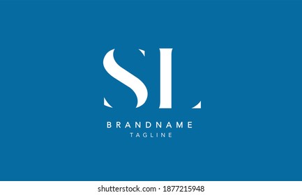 SL Alphabet initial Letter Monogram Icon Logo vector illustration