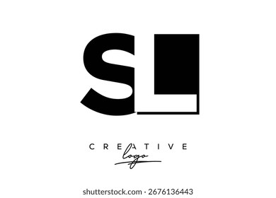 SL Creative Minimalist Negative Space Latter Logo mit modernem Monogramm für Branding und Business Lettermark Logo mit Initial Letters Logo Design für Branding.