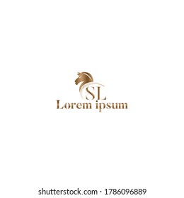 archivo vectorial creativo de diseño de logotipo de caballo sl