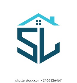 SL House Logo Design Template. Letter SL Logo for Real Estate, Construction or any House Related Business