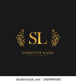 SL Initial beauty floral logo template