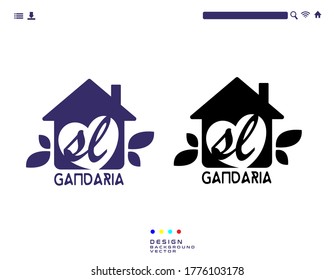 SL initial gandaria home logo for business vector