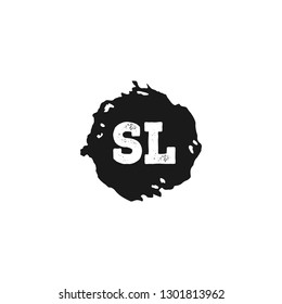 SL Initial Handwriting logo template vector