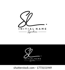 SL Initial letter handwriting and signature logo.