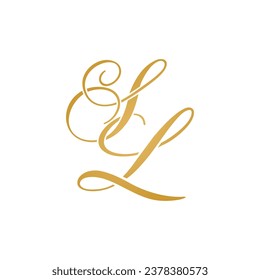 SL initial logo design vector stock