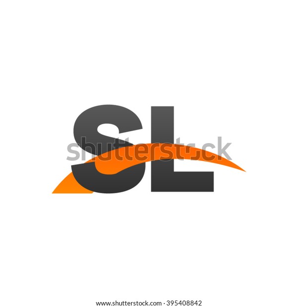 Sl Initial Overlapping Swoosh Letter Logo Stock Vector (Royalty Free ...