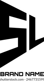 Diseño del logotipo del alfabeto de la letra SL
