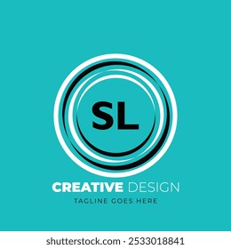 SL letter logo creative design. SL unique design. Vector illustration