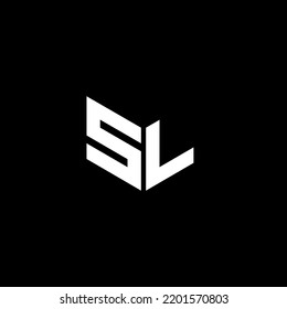 Sl Letter Logo Design Black Background Stock Vector (Royalty Free ...