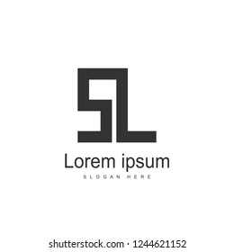 SL Letter logo design. Initial letter logo template