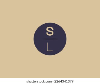 SL letter modern elegant logo design vector images