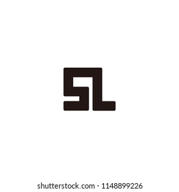 sl letter vector logo. ls letter vector logo