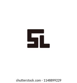 sl letter vector logo. ls letter vector logo