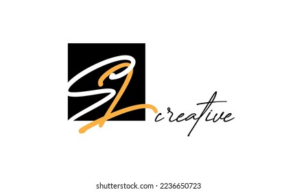SL letters creative modern font logo design