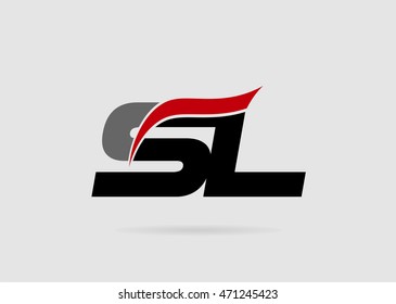 Sl Letters Logo Stock Vector Royalty Free 471245423