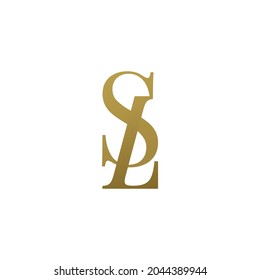 SL Logo Elegant Monogram logo. Letter L and letter S Typographic Icon. Symbol Lettering Sign. SL Luxury Alphabet. Modern, Elegant, Luxury Style Characters for Company Brand Identity. 